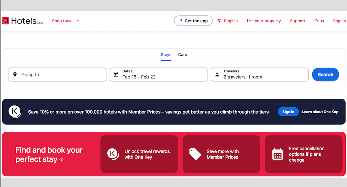 hotels.com affiliate program